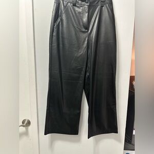 Topshop faux leather pants,  black.